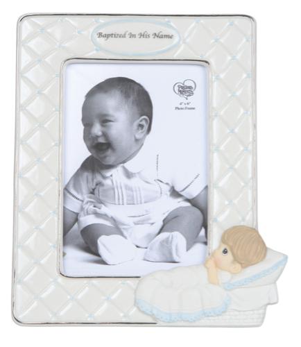 Precious Moments - Boy Baptism Photo Frame