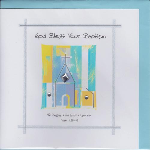 Potty Mouse God Bless Your Baptism Greetings Card