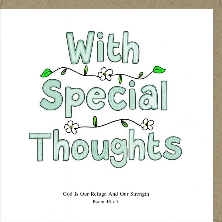 With Special Thoughts Greetings Card