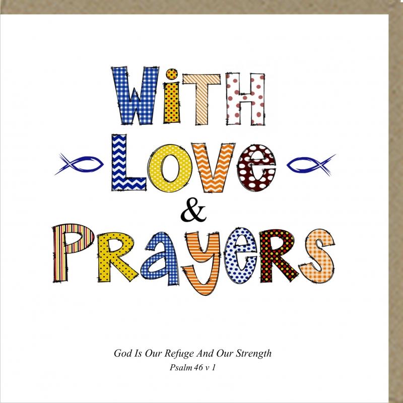 With Love &amp; Prayers Greetings Card