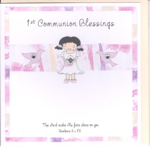 Potty Mouse 1st Communion Blessings Greetings Card