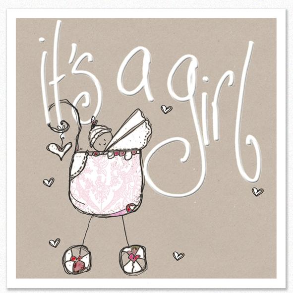 Tracey Russell Greetings Card It's a Girl