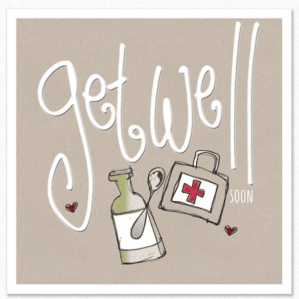 Tracey Russell Greetings Card Get Well Soon