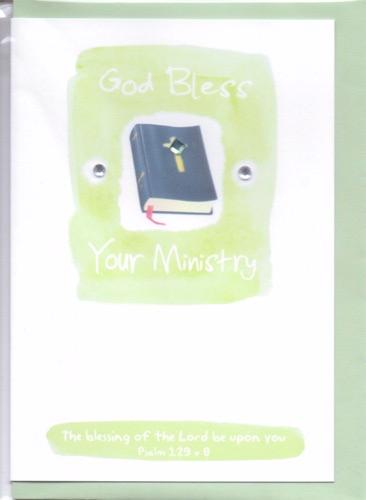 POTTY MOUSE - GOD BLESS YOUR MINISTRY GREETINGS CARD