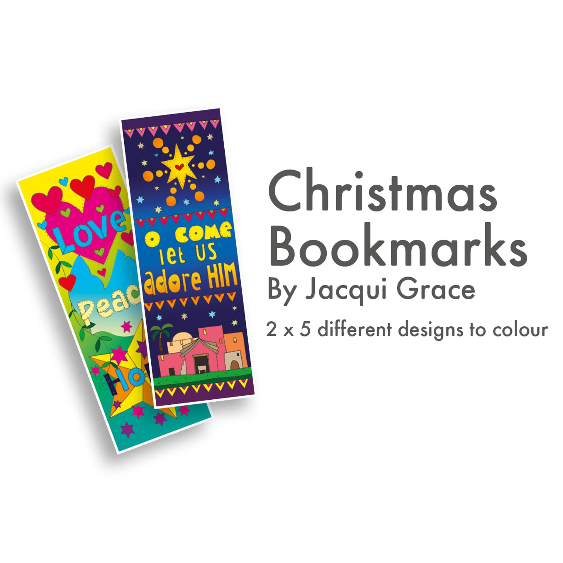 10 Christmas Colouring Bookmarks 2020