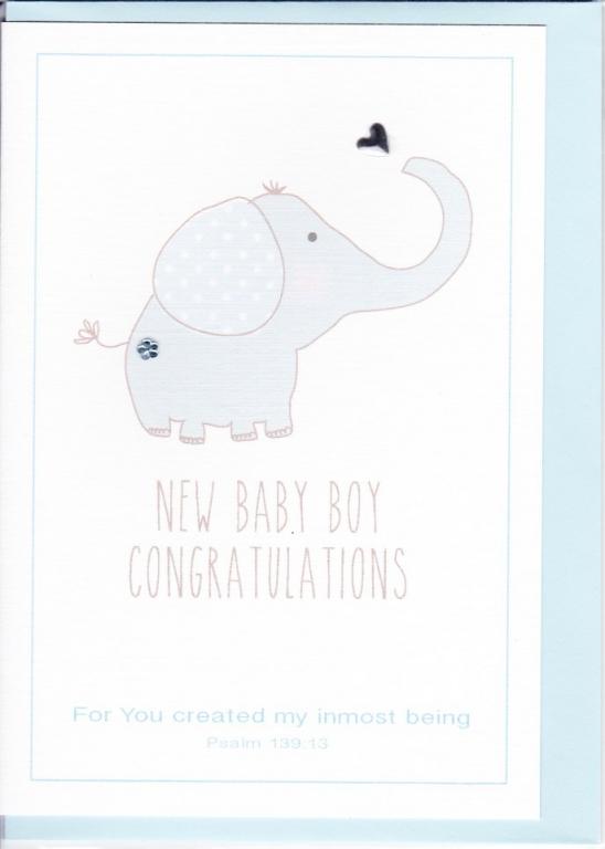 Three Dot Greetings Card Baby Boy
