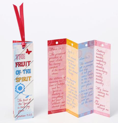 Love, Joy, Peace Accordion Bookmarks with Ribbon