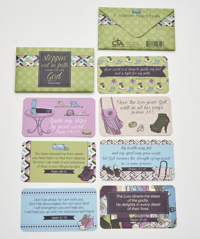 Steppin' Out in Faith: 7 Scripture Cards &amp; Wallet