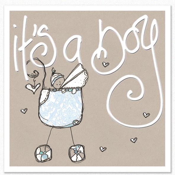 Tracey Russell Greetings Card It's a Boy
