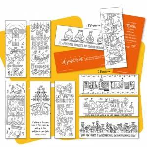 10 Images of Joy colouring bookmarks