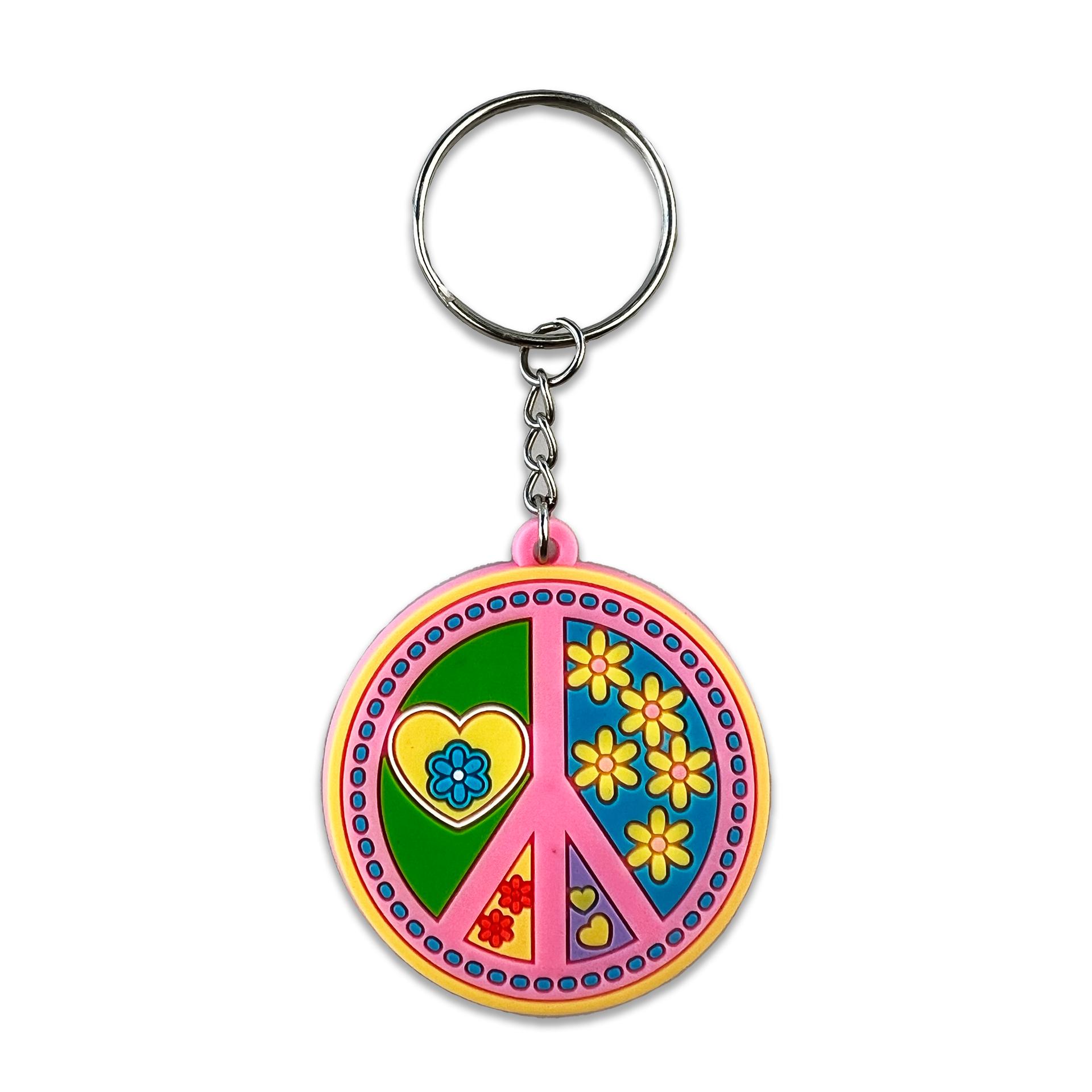 Peace Rubber Keyring (Pack of 2)
