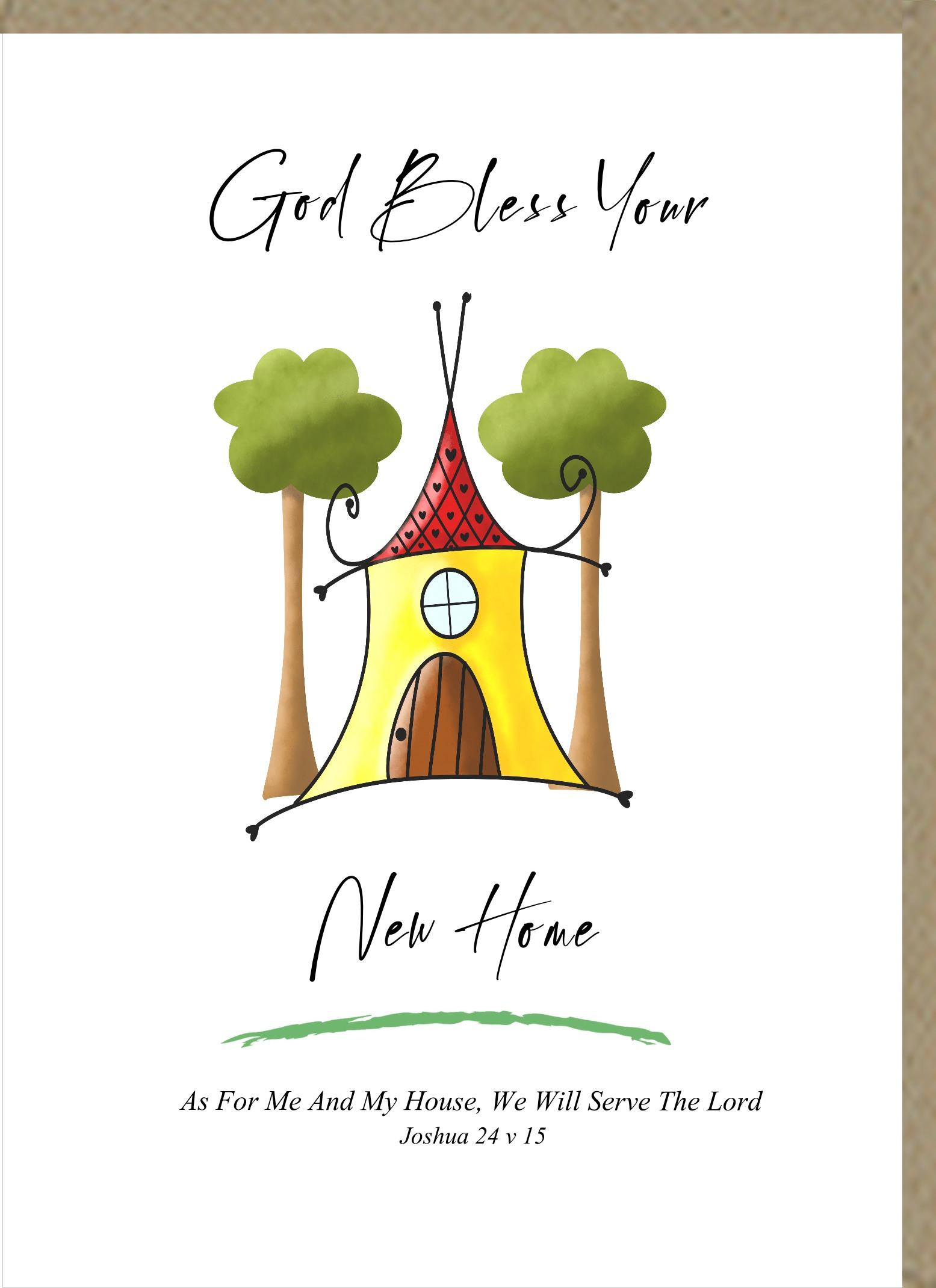 God Bless Your New Home Greetings Card