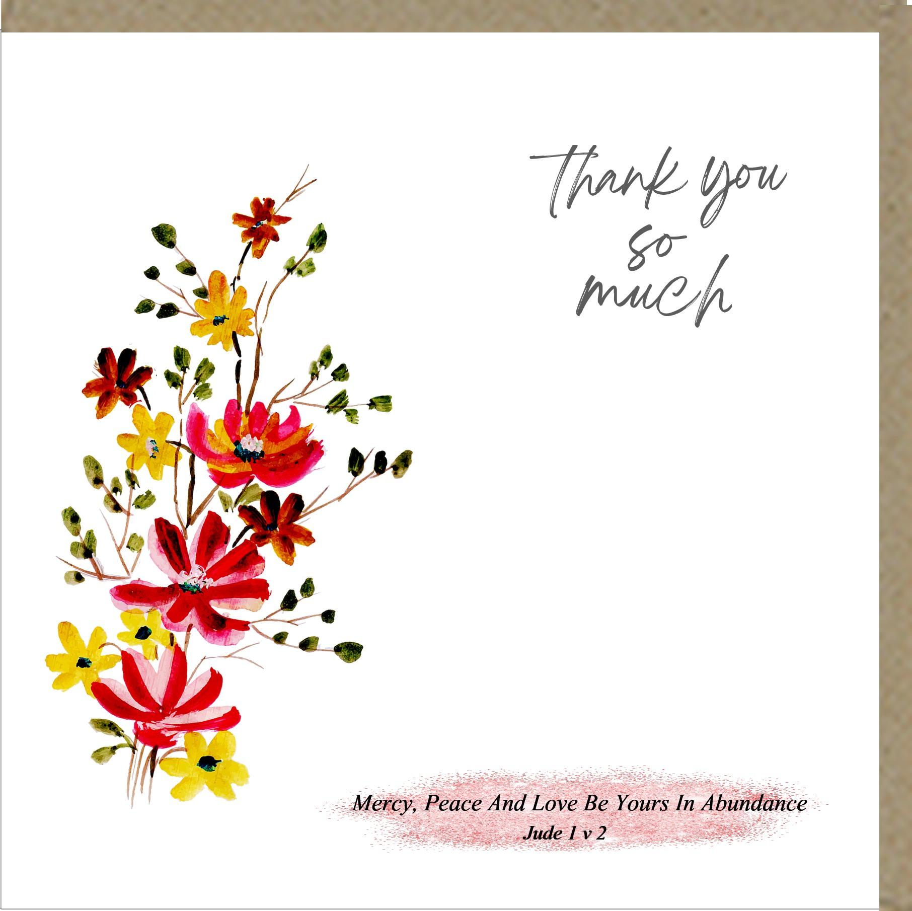 Thank You So Much Greetings Card