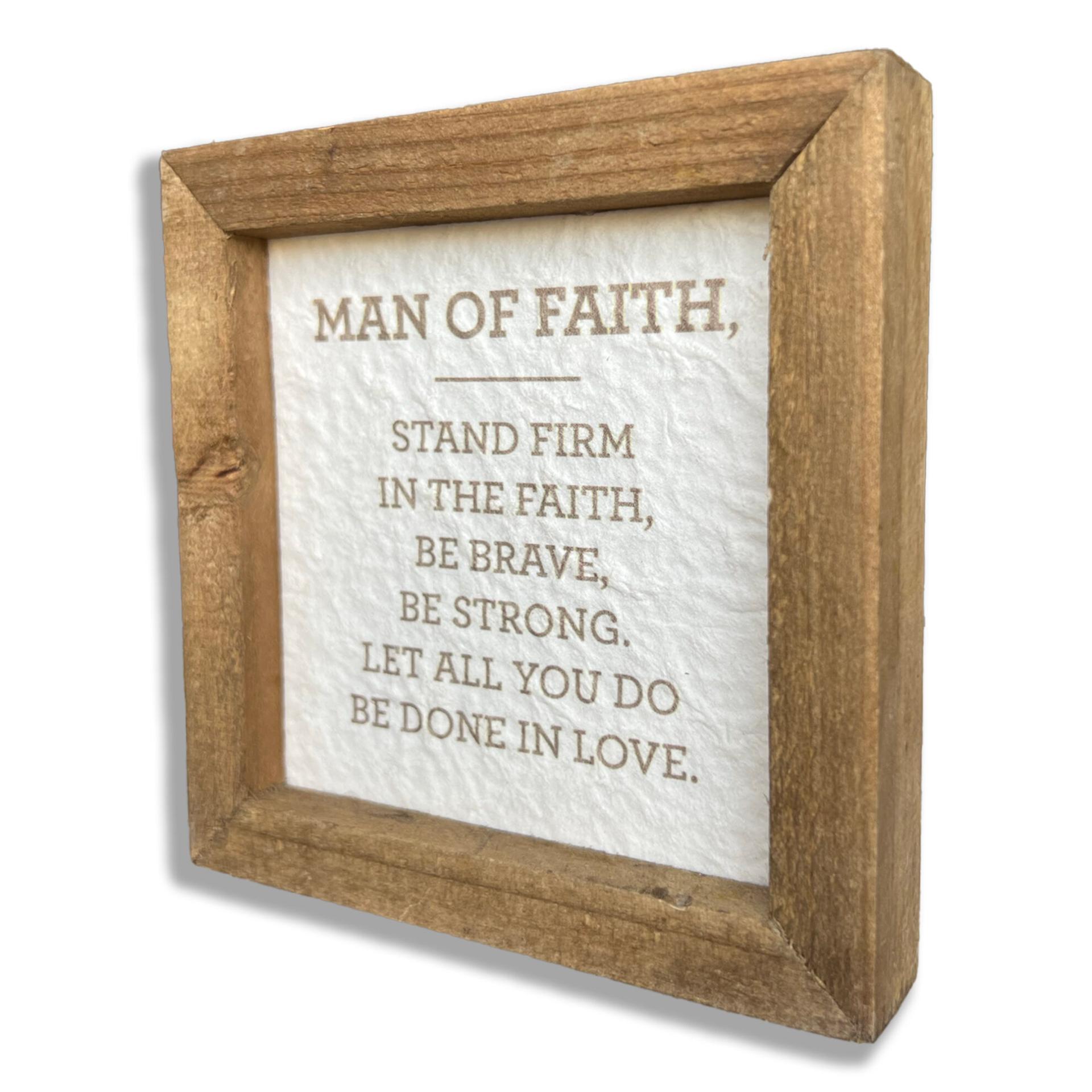 Man of Faith Plaque