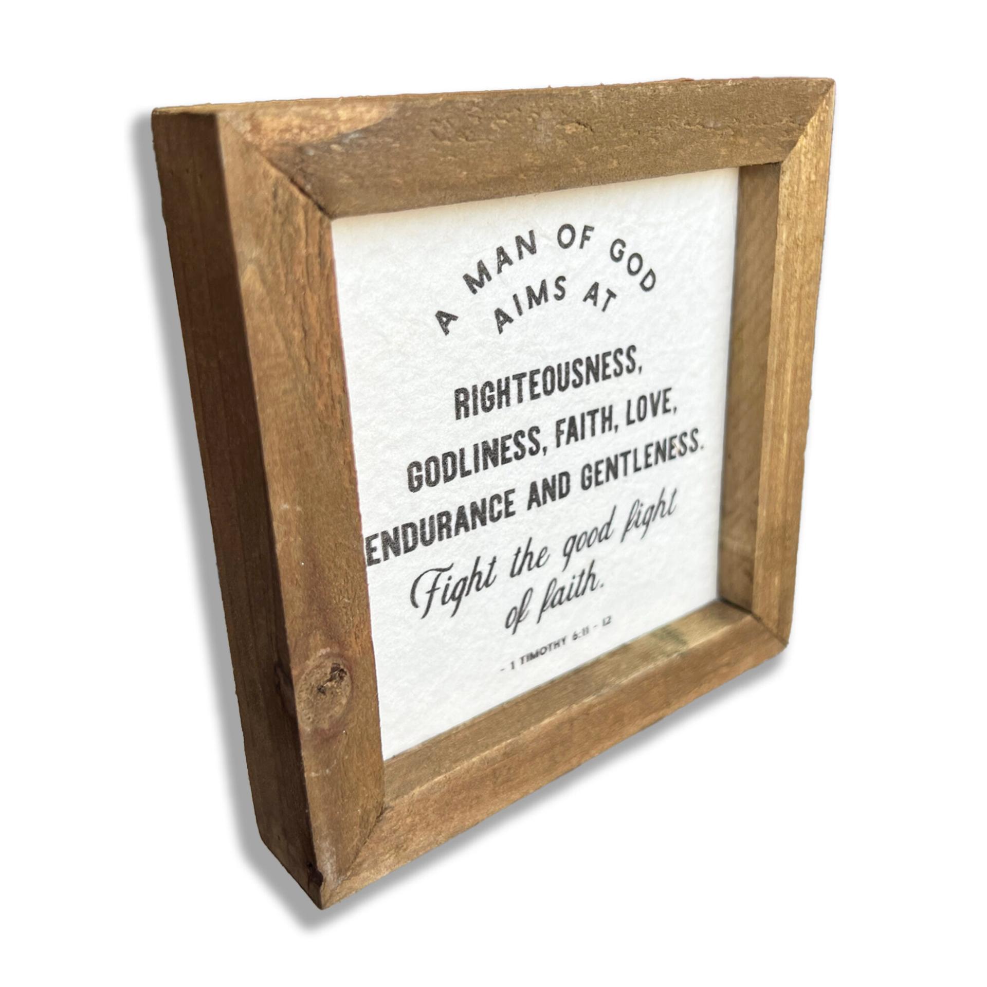 Timothy 6:11-12 Plaque