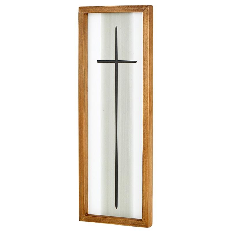 Framed Cross - Dark Wood