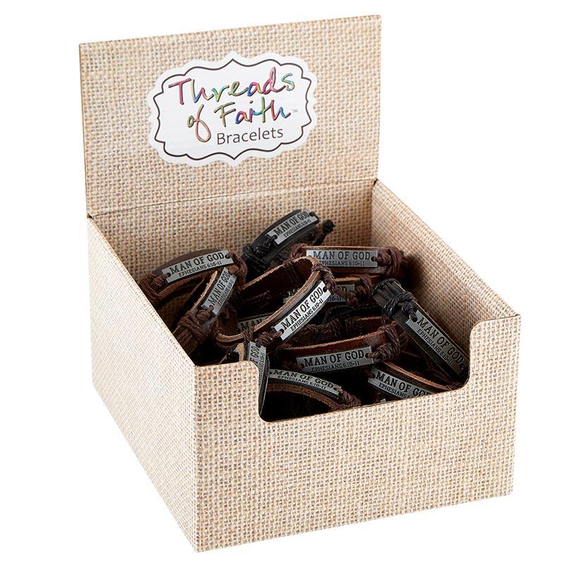 Threads of Faith: Man of God Bracelets (Pack of 24)