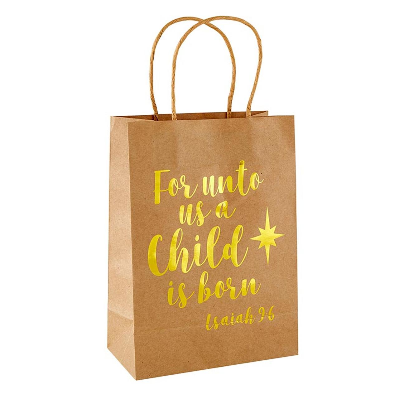 Christmas Kraft Gift Bag Assortment (2 Asst) - 24/pk