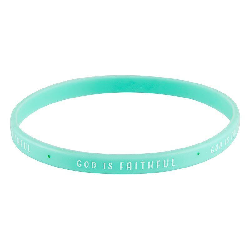 Silicone Bracelet - God Is Faithful - 4 Pack