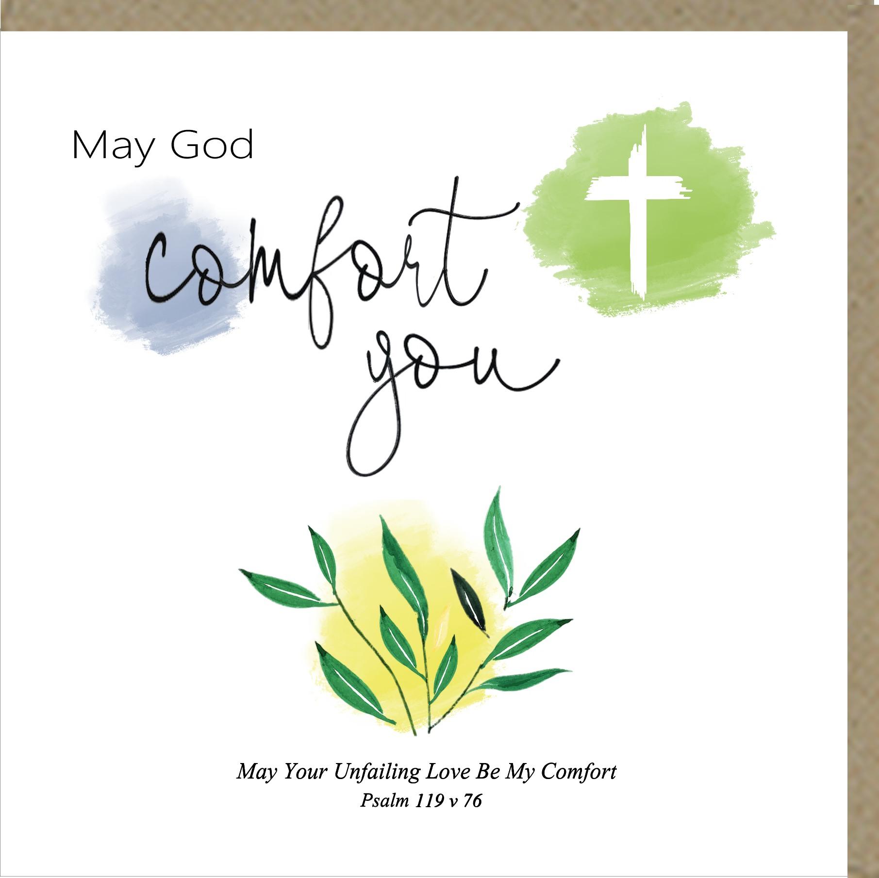 May God Comfort You Greetings Card