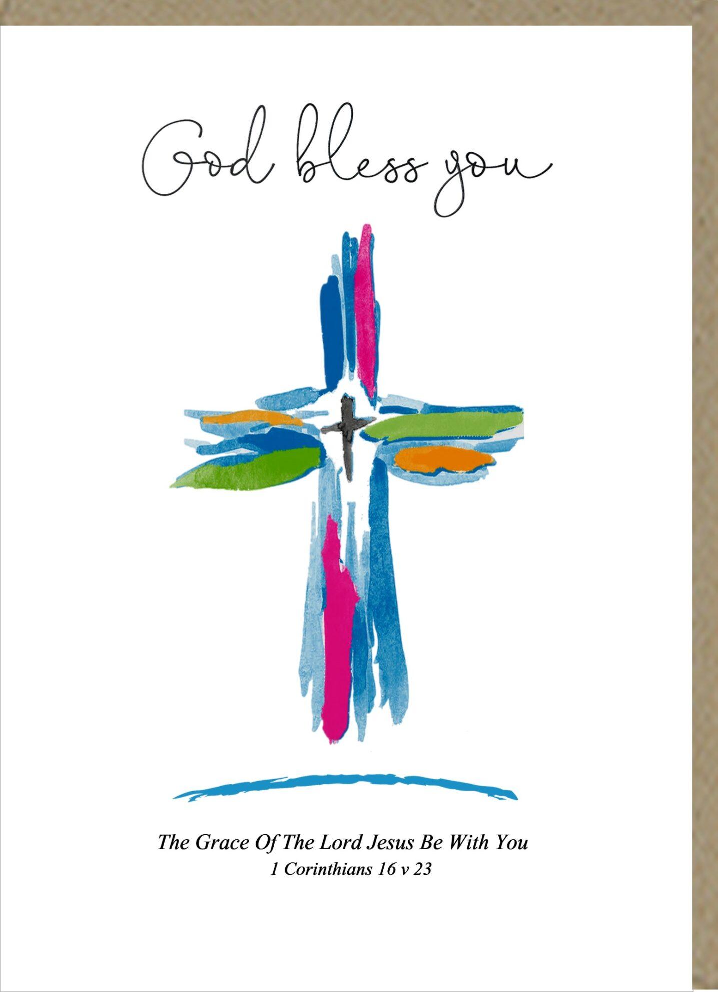 God Bless You Greetings Card