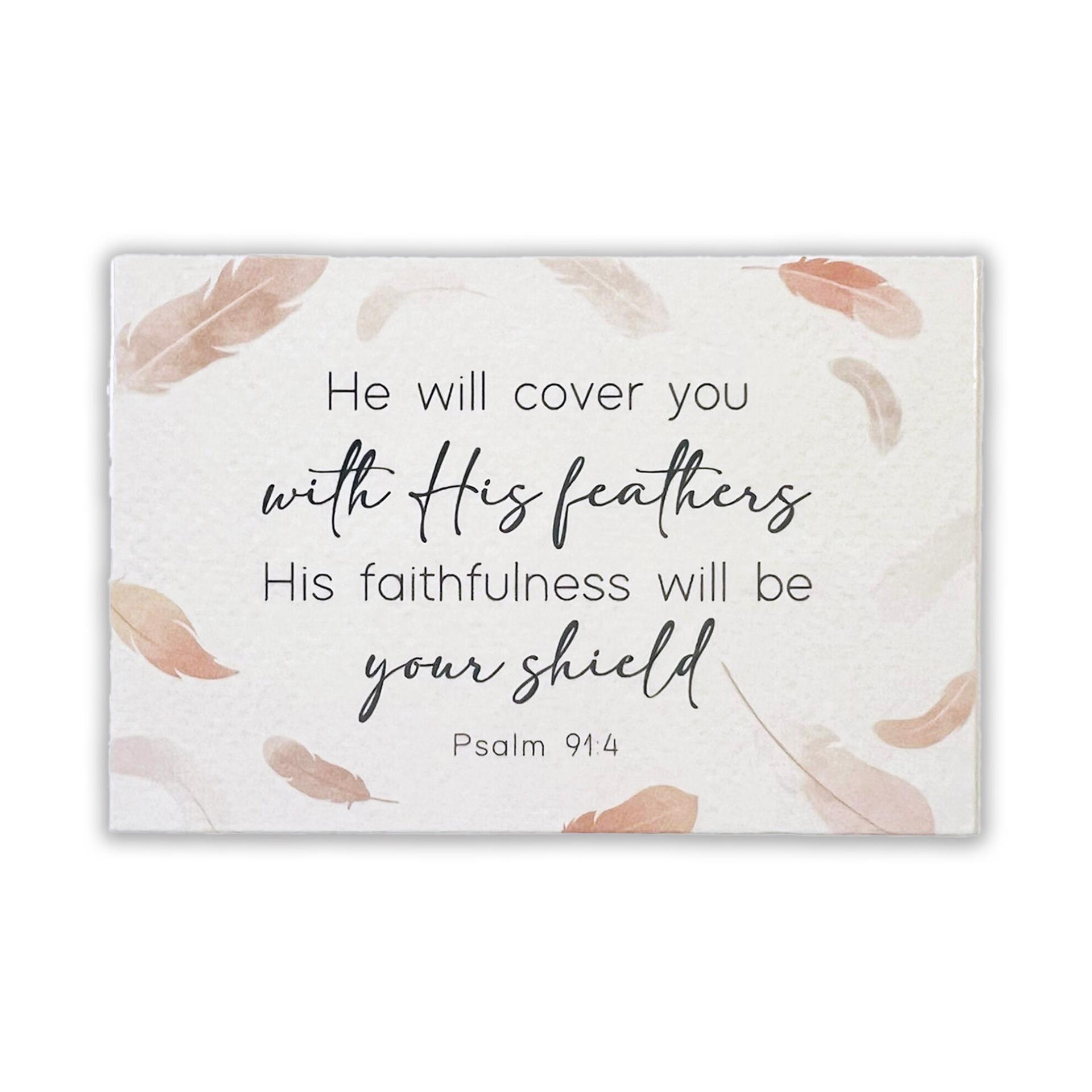 He Will Cover You with His Feathers Pass-it-on Pocket Card