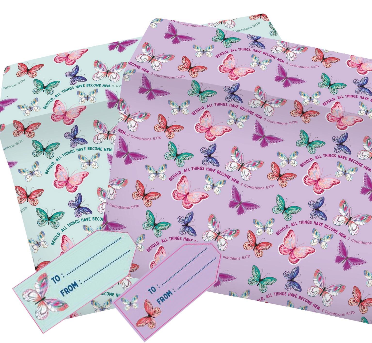 Butterfly Gift Wrap Duo Pack