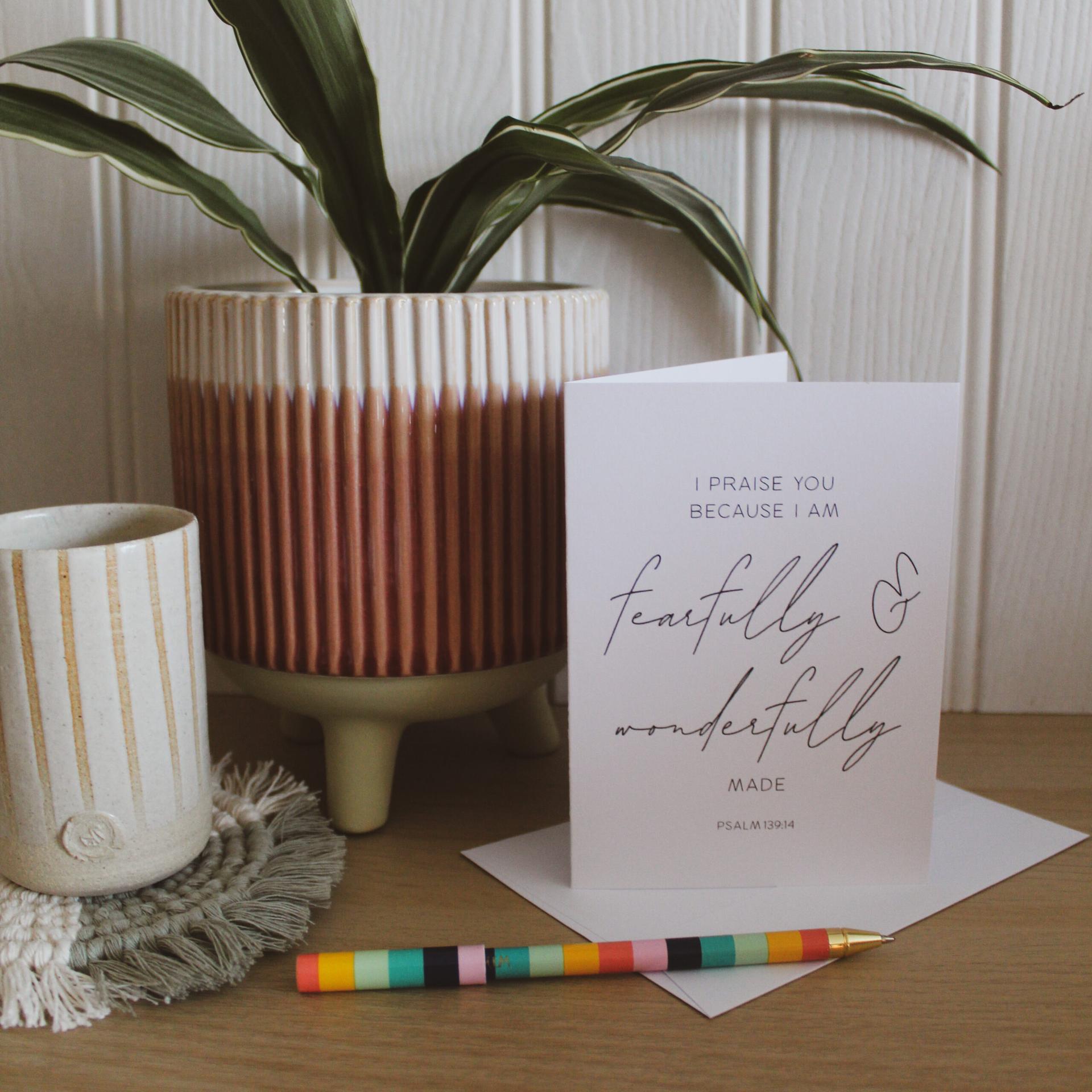 Psalm 139:14  Greetings Card