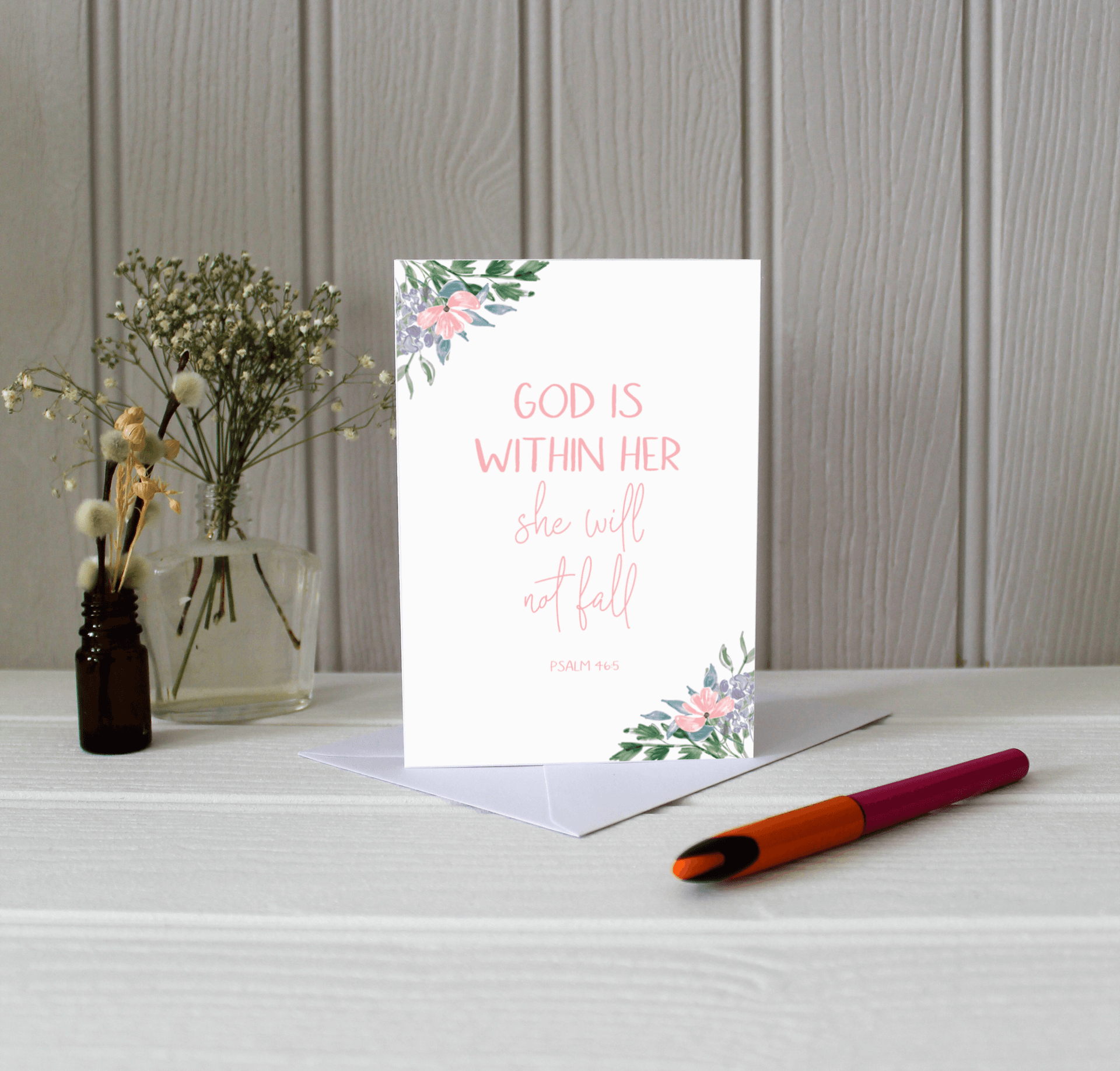 Psalm 46:5 Greetings Card