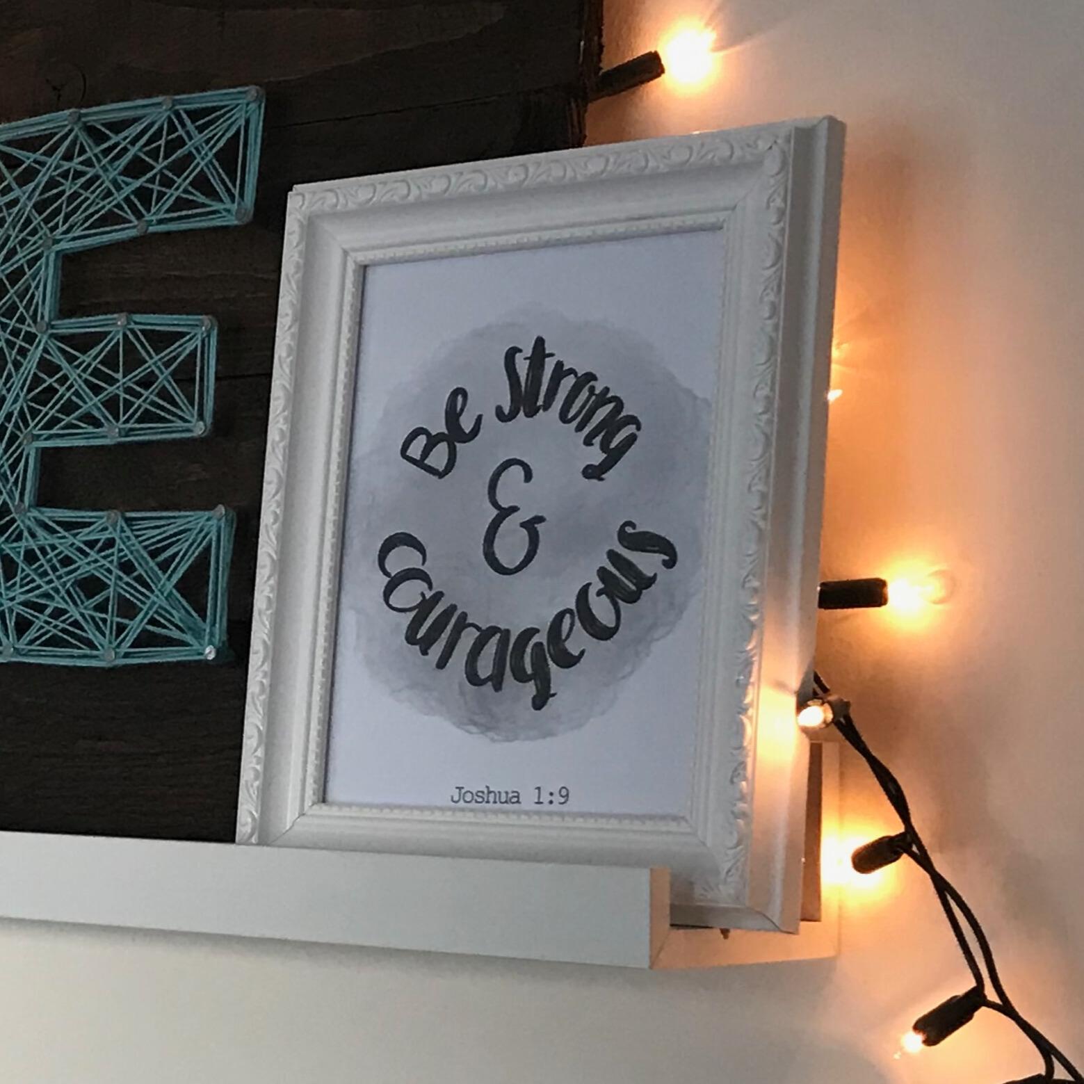 Joshua 1:9 Art Print (Size A5)