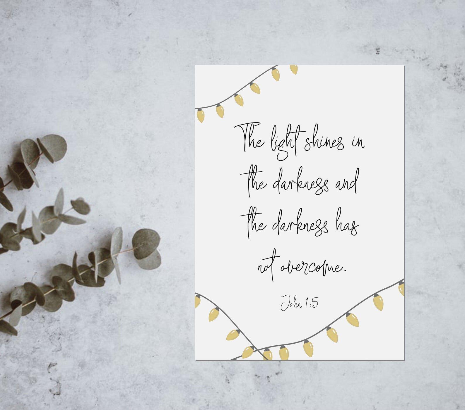 John 1:5 Art Print (Size A5)