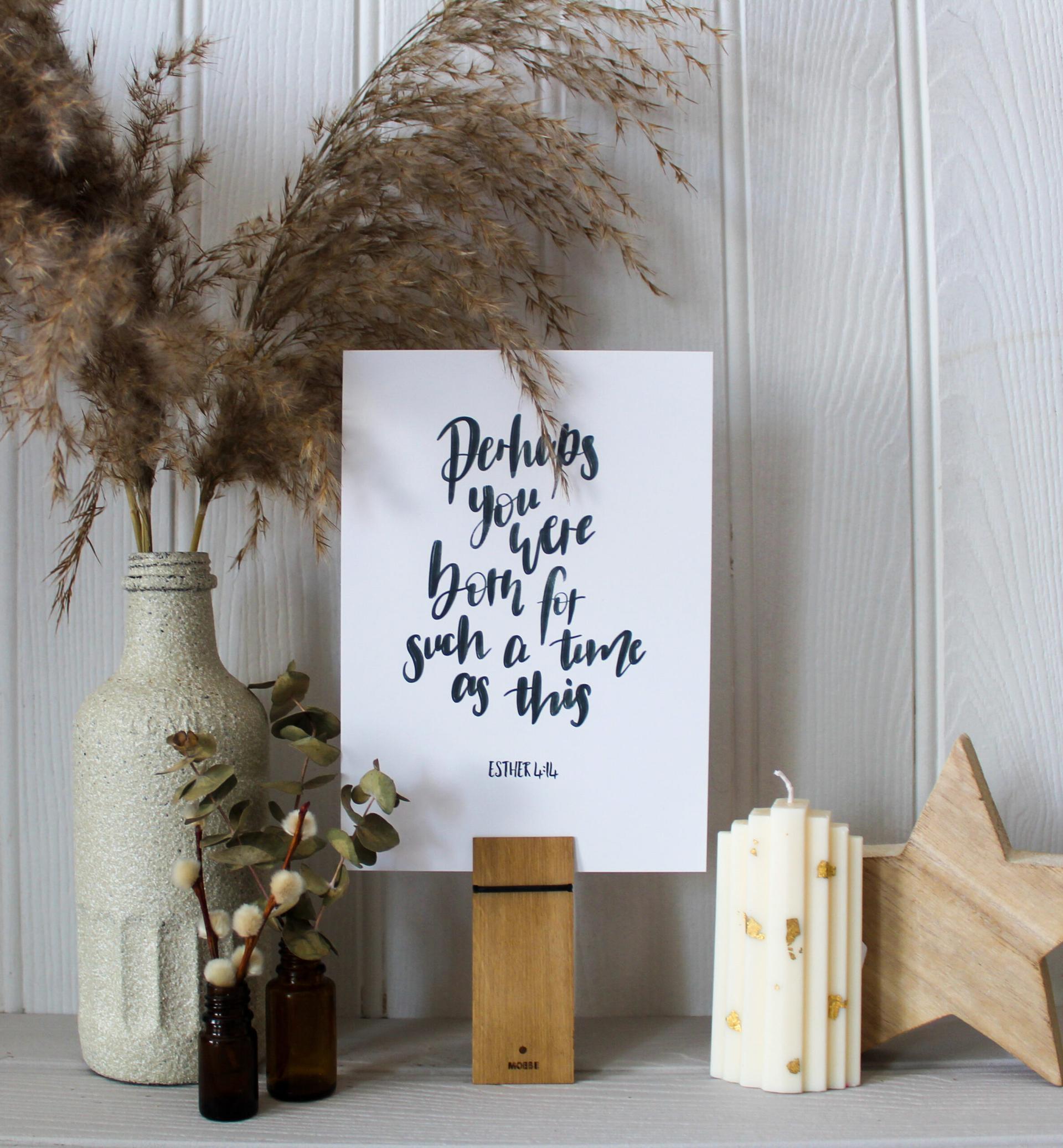 Esther 4:14 Art Print (Size A5)