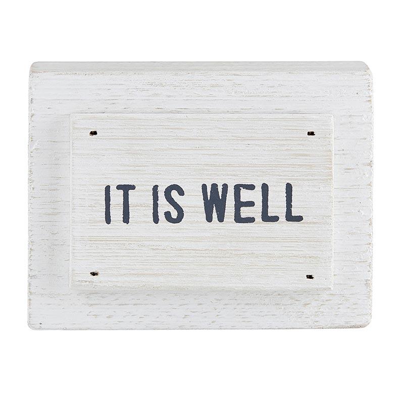 Wood Block - It Is Well