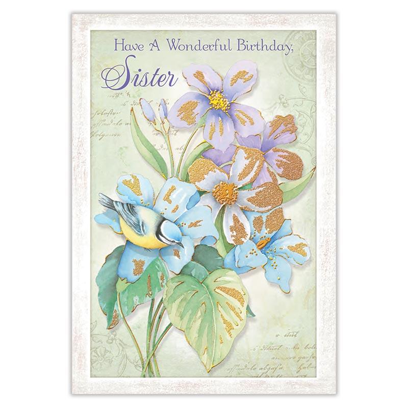 Sister Wonderful Birthday Greetings Card