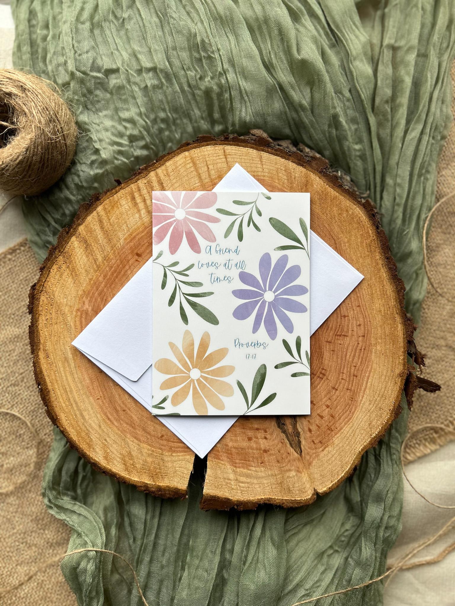 Proverbs 17:17 Colourful Card