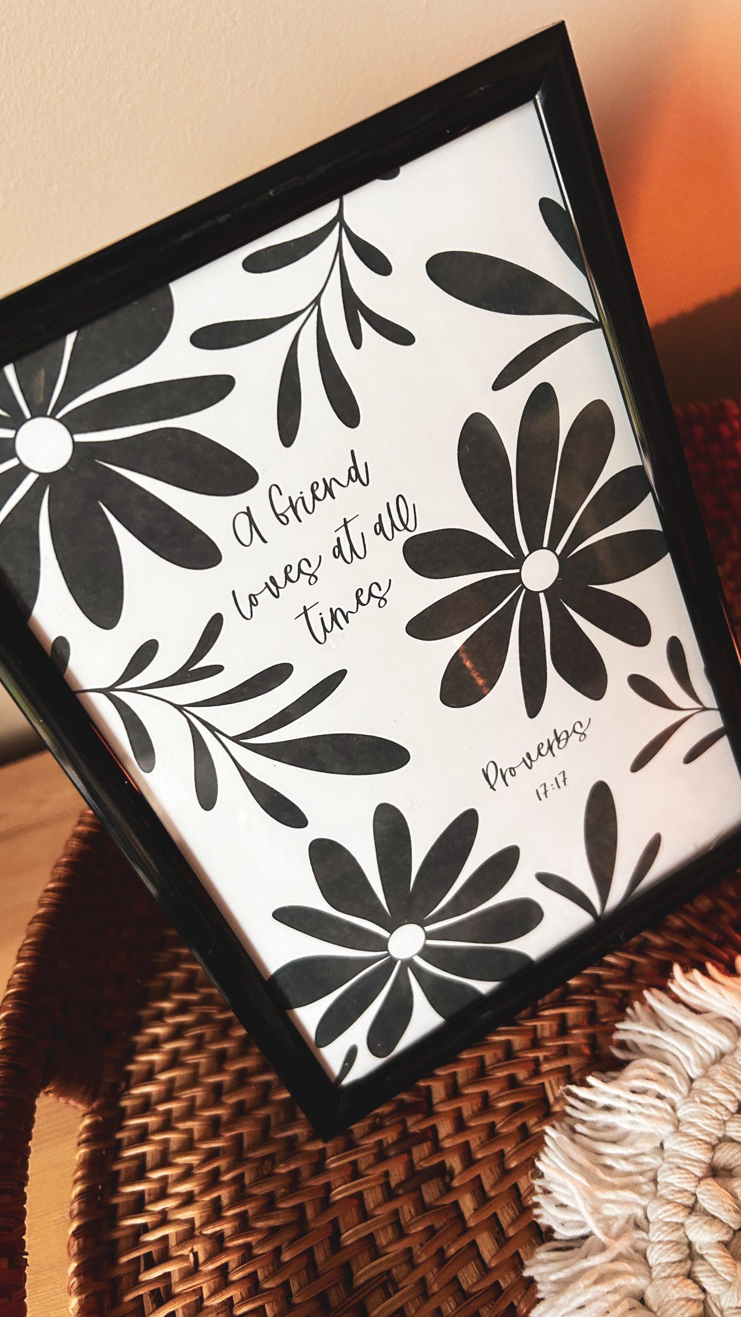 Proverbs 17:17 Art Print (Size A5)