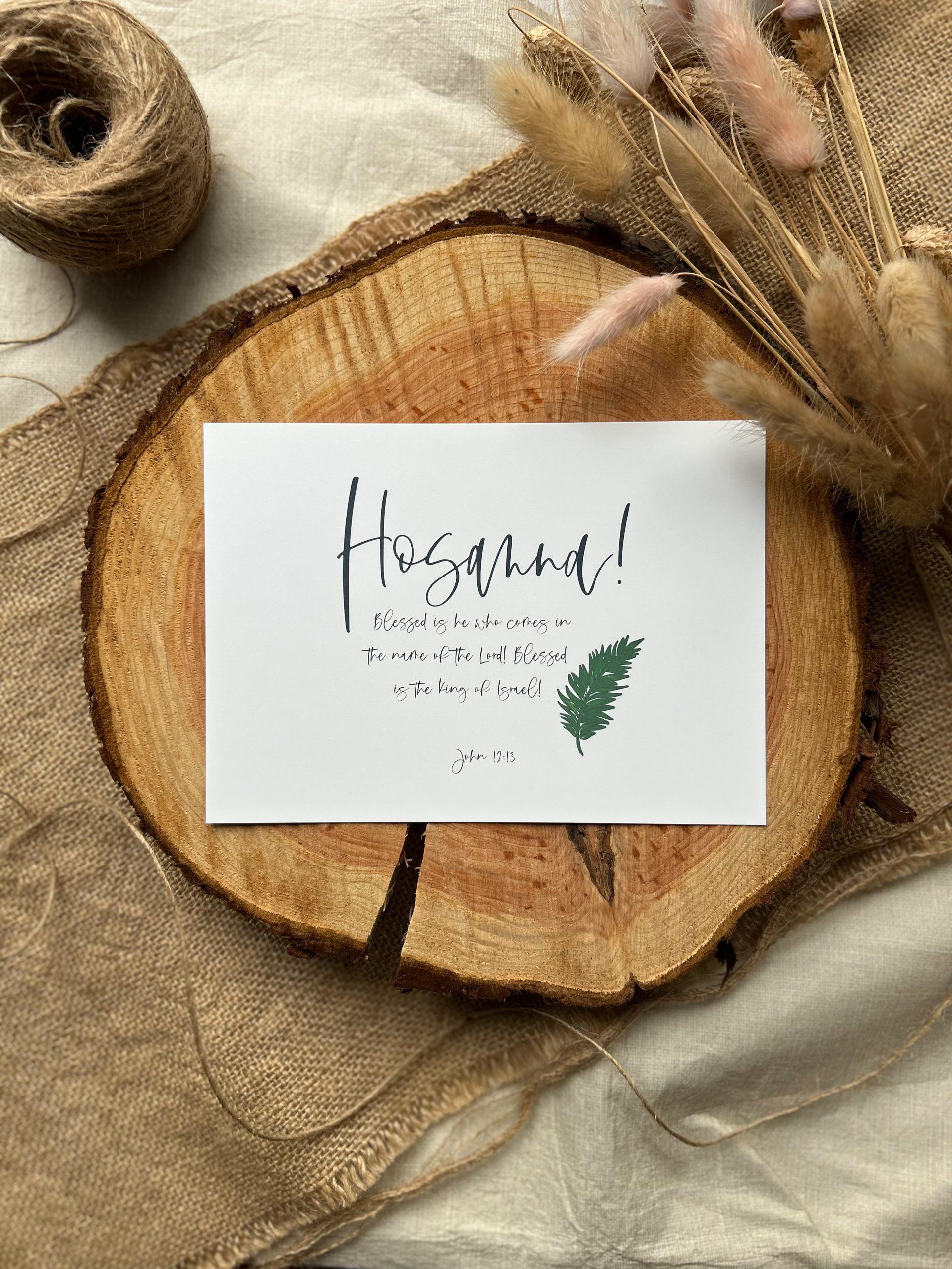 Hosanna! John 12:13 Art Print (Size A5)