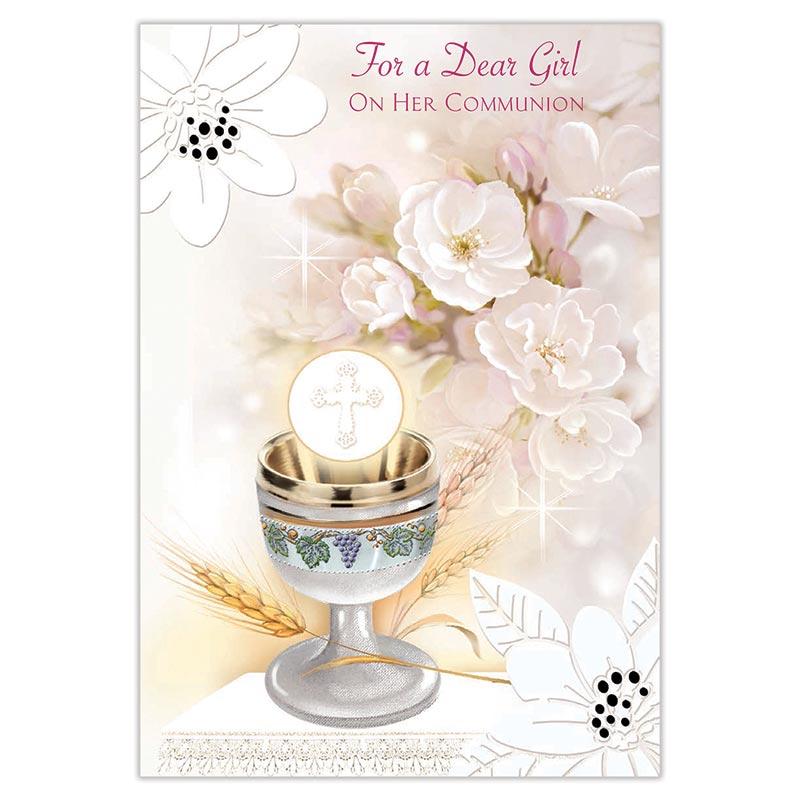 Girl Communion Greetings Card