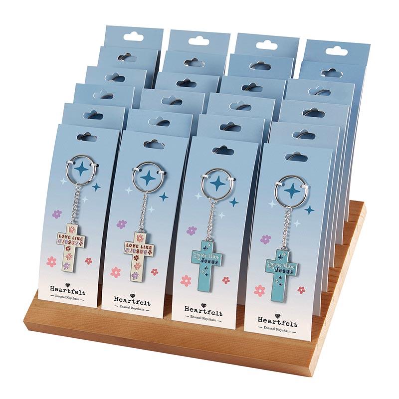 Enamel Keychains Display (Set of 24)