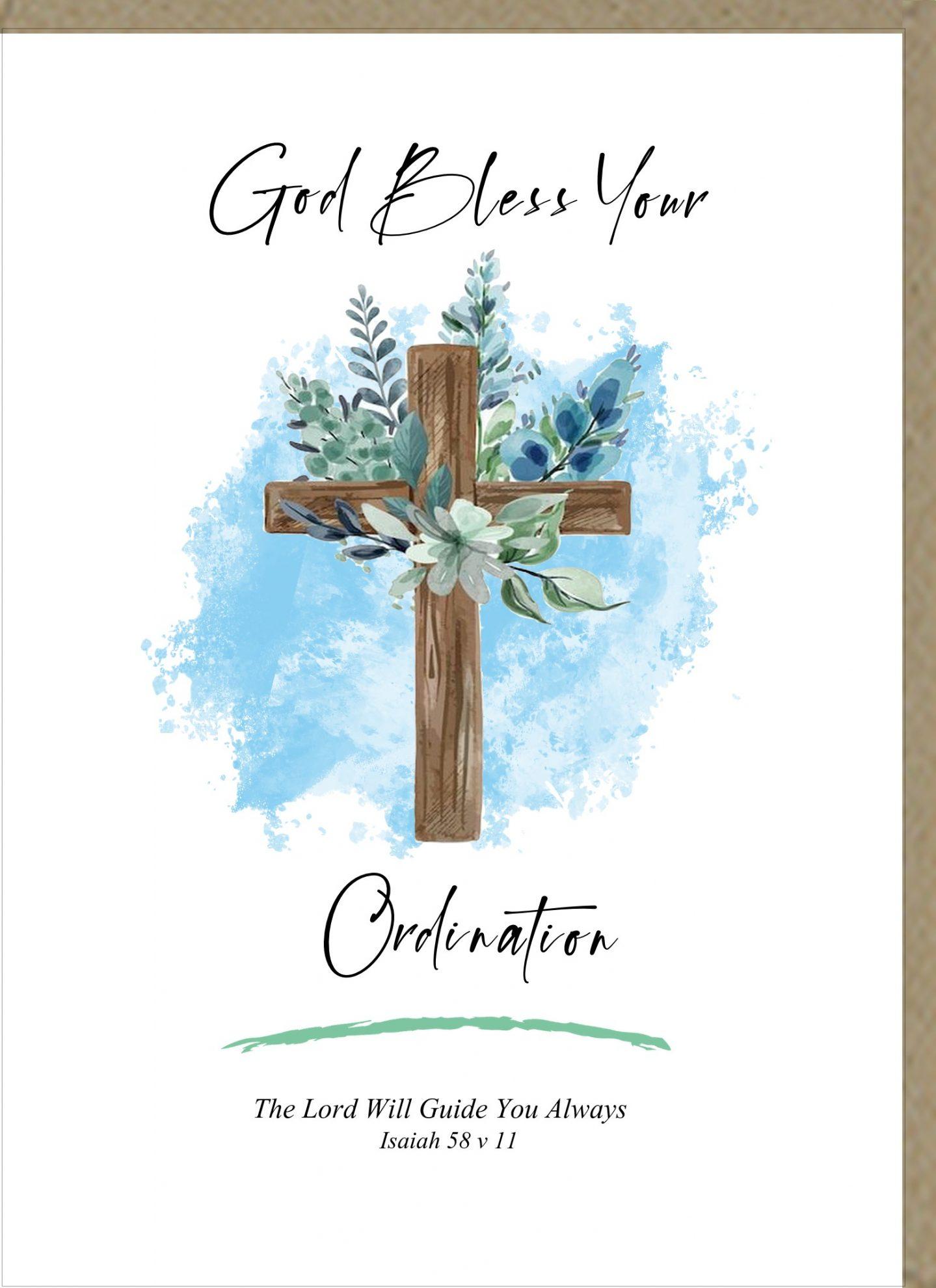God Bless Your Ordination Greetings Card