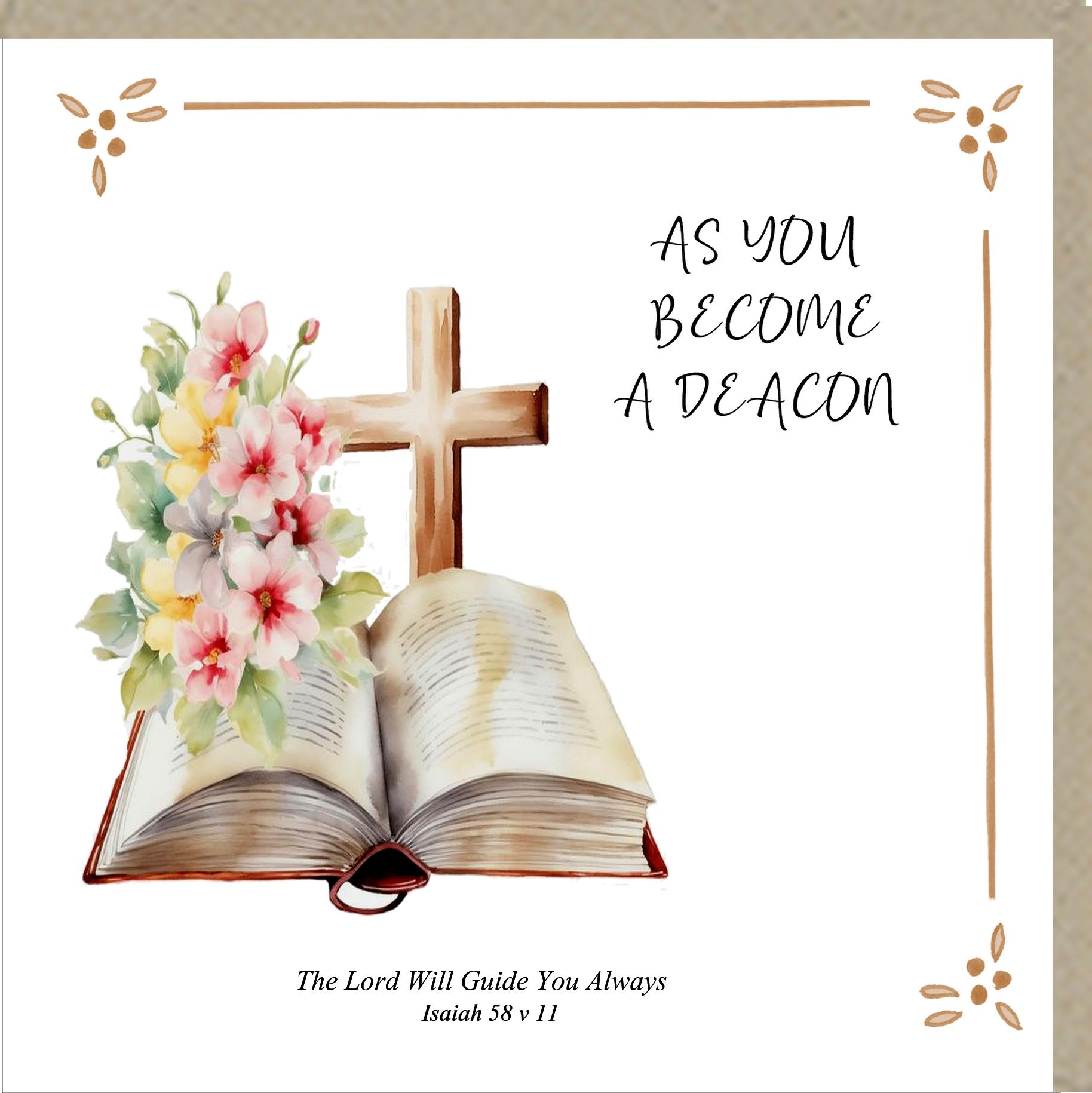 As You Become A Deacon  - Greetings Card