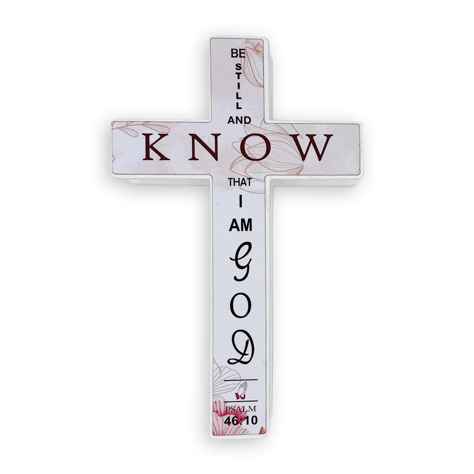 Small Standing Cross – “Be still and know that I am God” (Psalm 46:10)