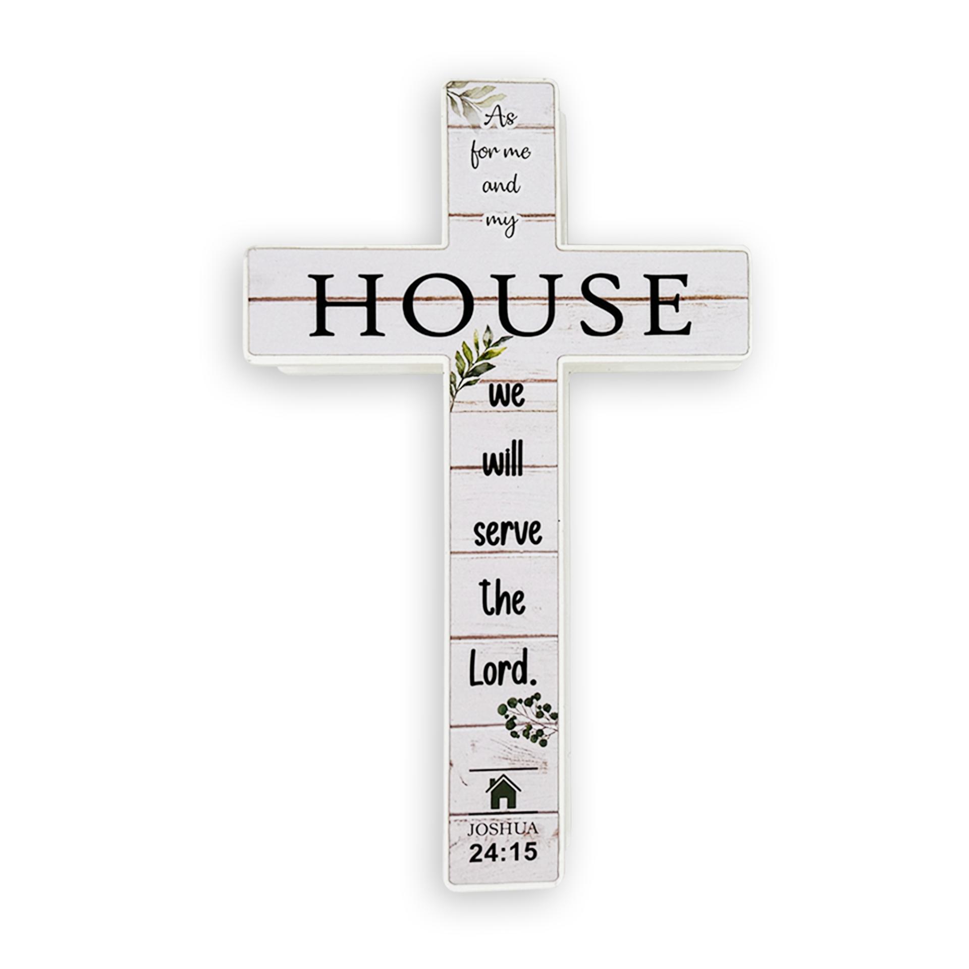 Small Standing Cross – “As for me and my house” (Joshua 24:15)