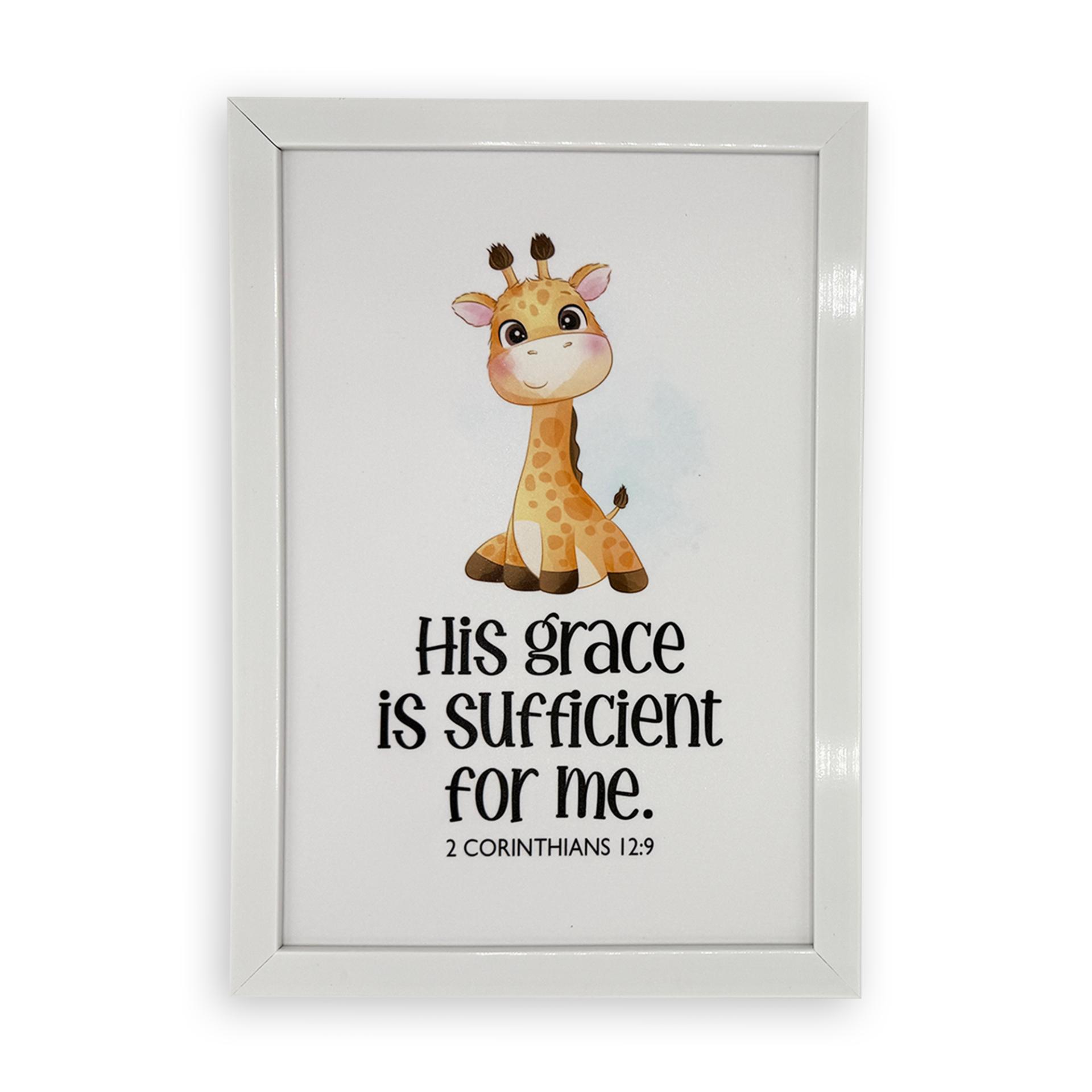 Rectangular Wall Frame – “His grace is sufficient for me” (2 Corinthians 12:9)
