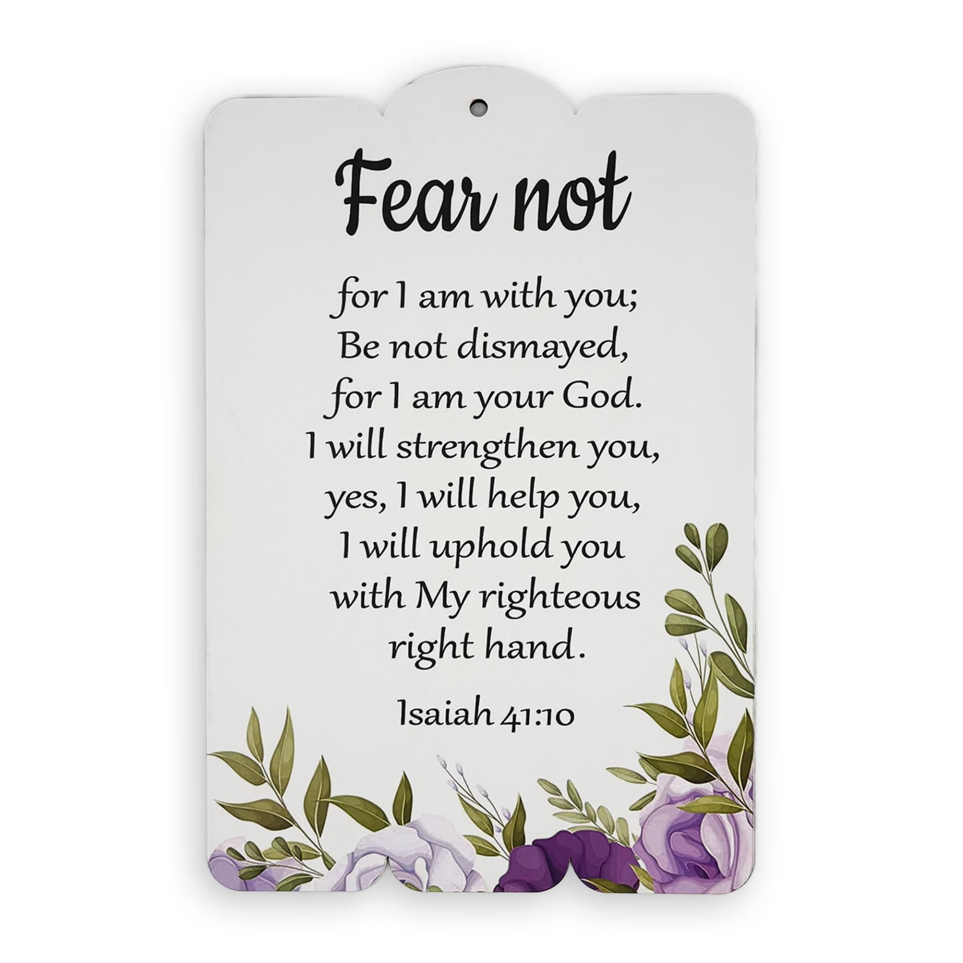 Wooden Wall Plaque – “Fear Not, For I Am With You” (Isaiah 41:10)