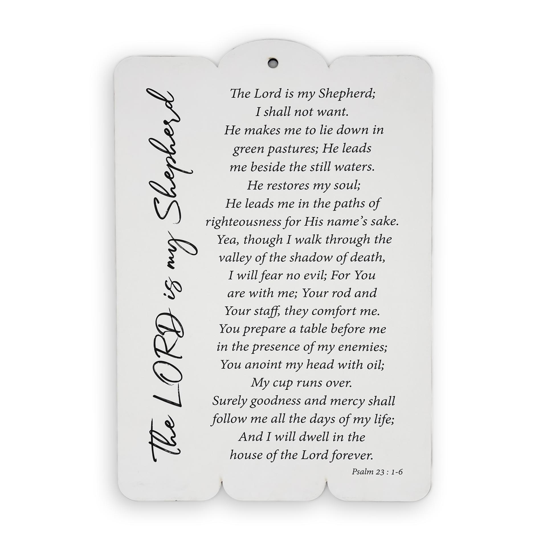 Wooden Wall Plaque – “The Lord Is My Shepherd” (Psalm 23)