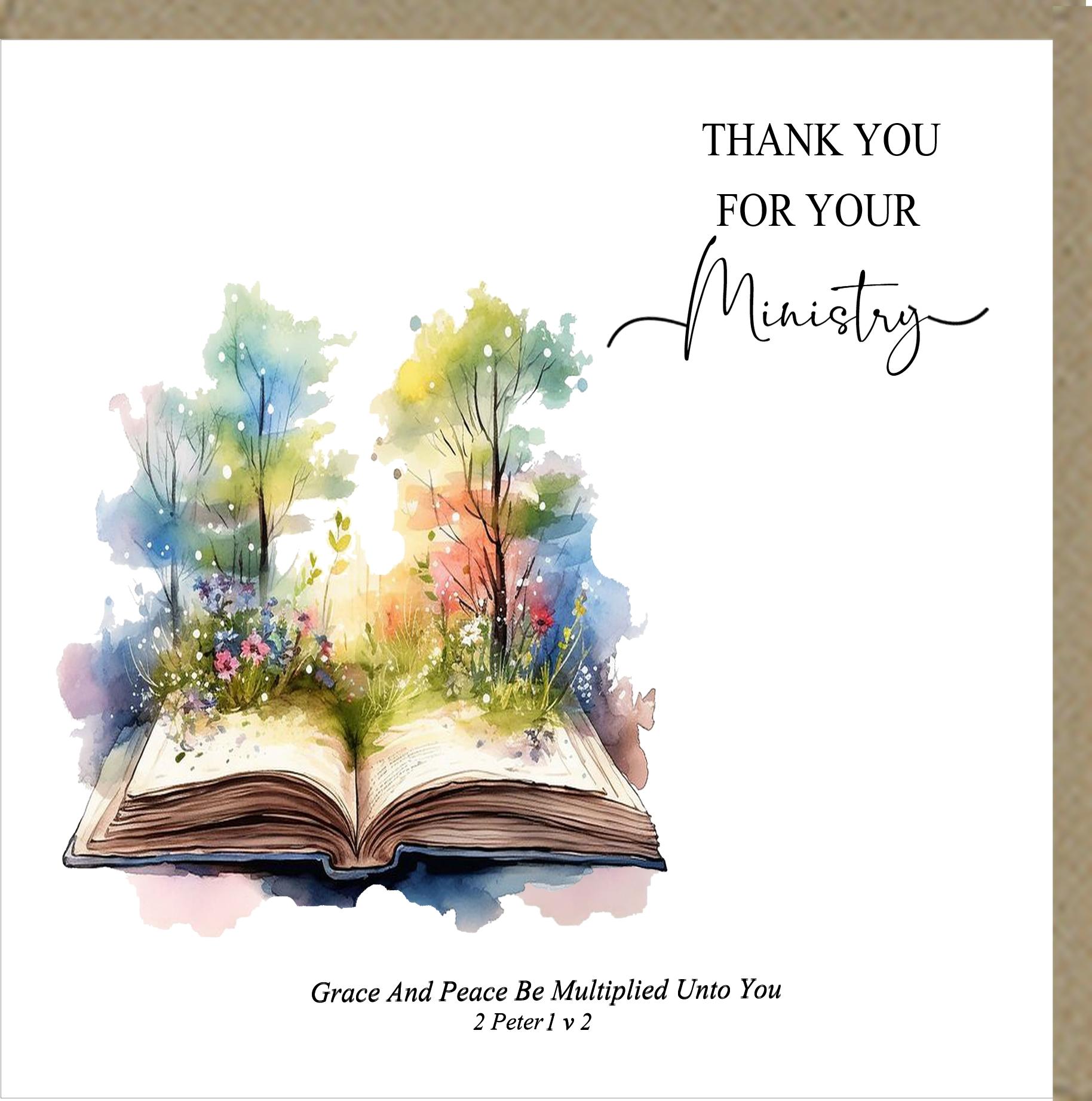 Thank You For Your Ministry Greetings Card