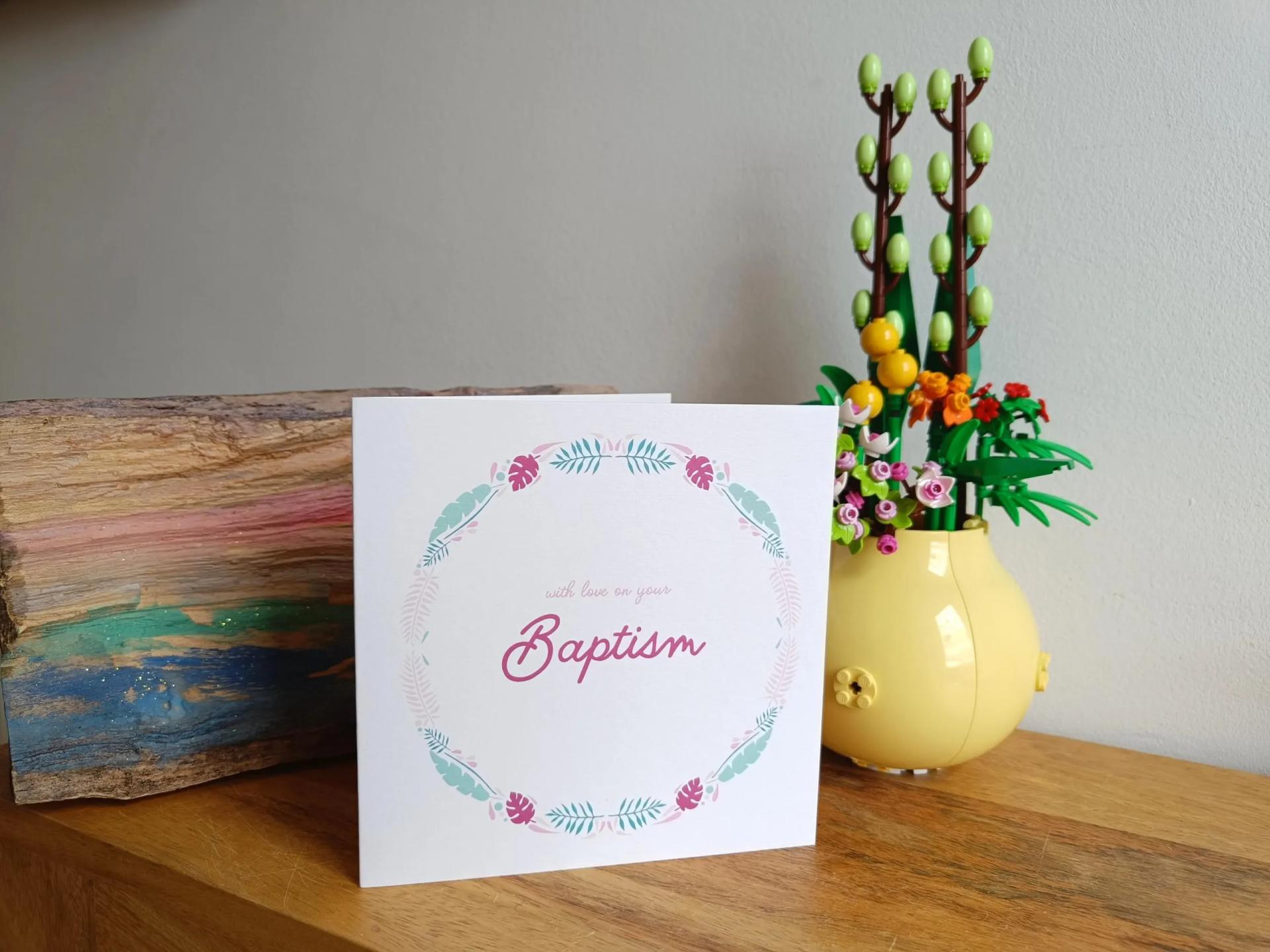 Baptism (Pink) Greetings Card