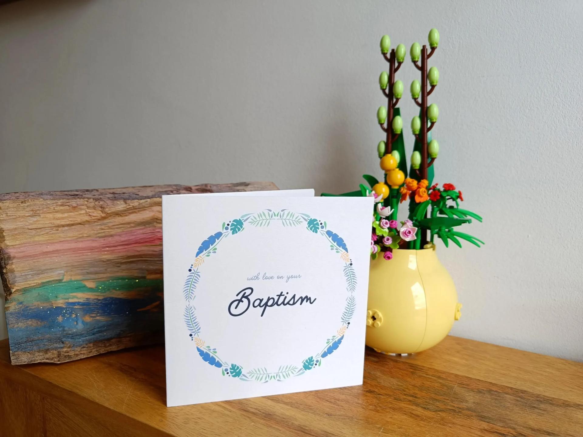 Baptism (Blue) Greetings Card