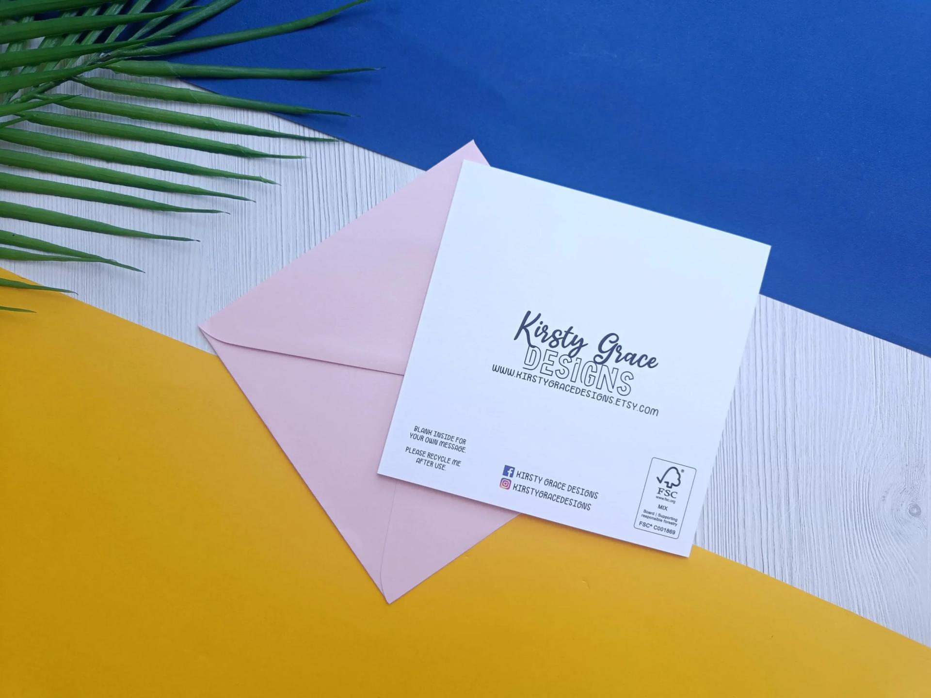Dedication (Pink) Greetings Card